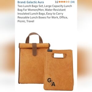 Men's Roll-Top Lunch Bag - Tan
